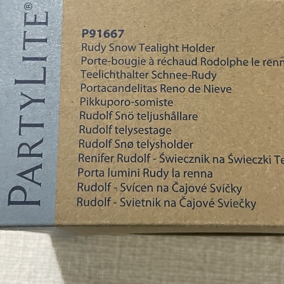 Partylite Rudy Snow Tealight Holder P91667 Cute Holiday Decor New Christmas - Picture 9 of 10